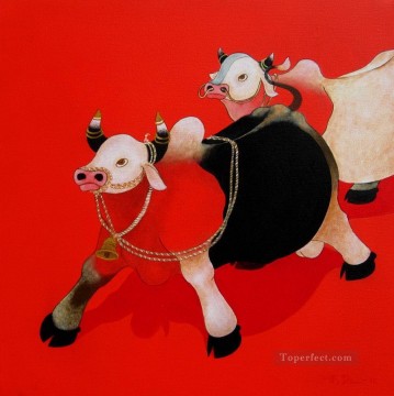 動物 Painting - インド牛2